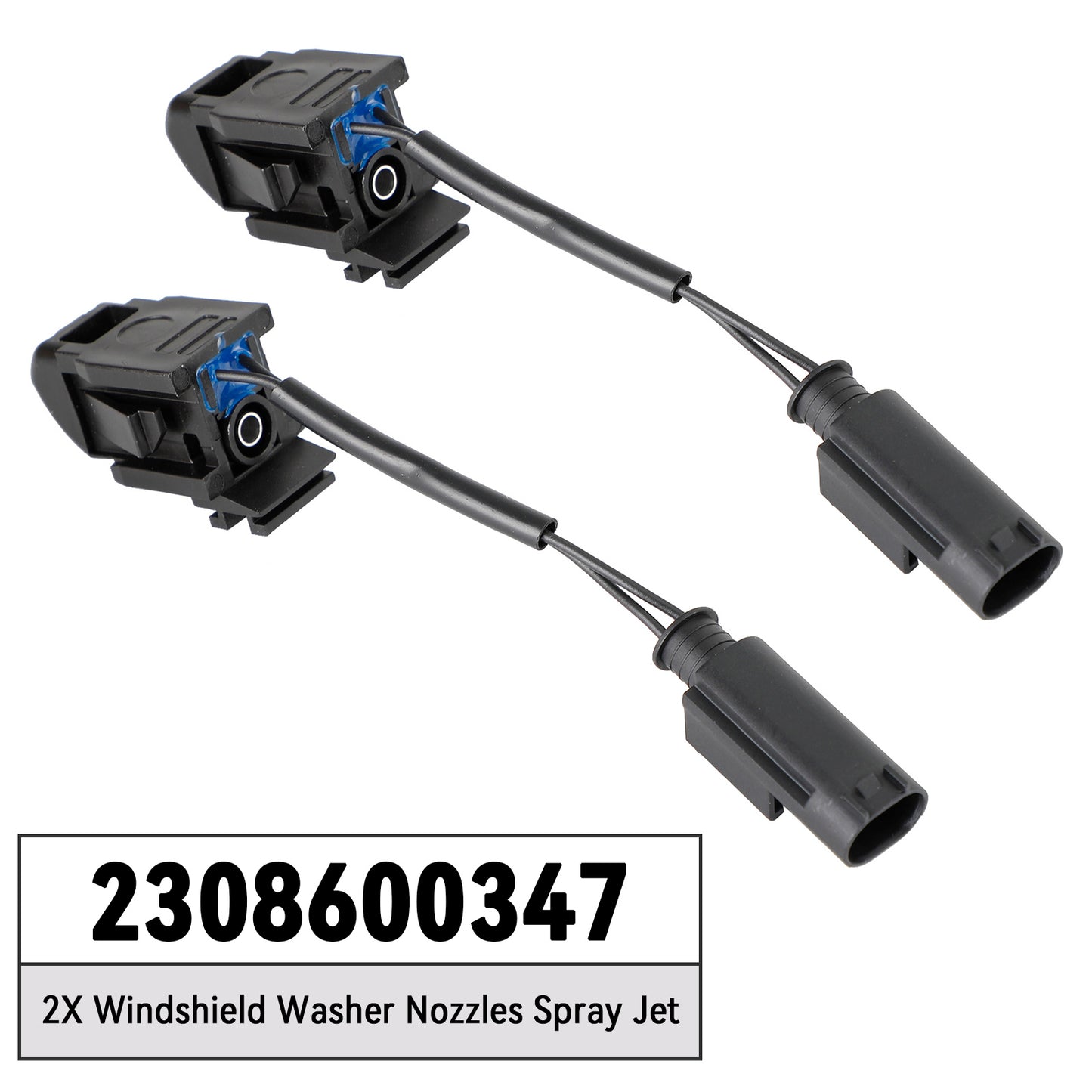 2009-2011 BMW 3 Series E90N 323i Sedan 61667131299 2X Windshield Wiper Nozzle Spray Jet Heated