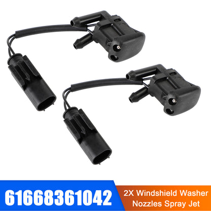 2009-2010 BMW 535i xDrive 61667046060 2X Windshield Wiper Nozzle Spray Jet