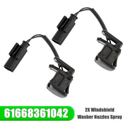 2009-2010 BMW 535i xDrive 61667046060 2X Windshield Wiper Nozzle Spray Jet