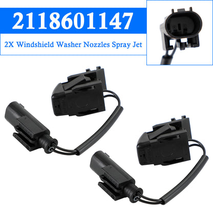 06-10 BMW X5 E70 61667161469 2X Windshield Washer Nozzles Spray Jet