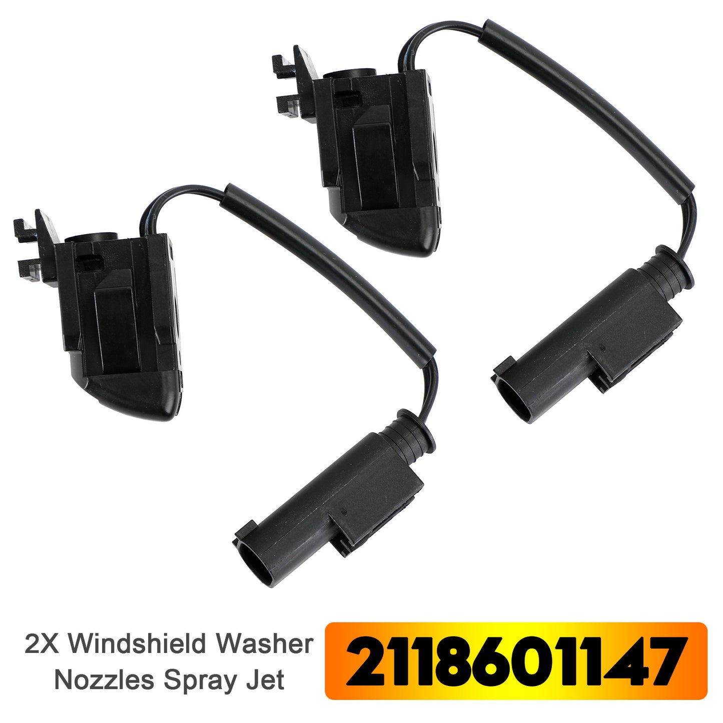06-10 BMW X5 E70 61667161469 2X Windshield Washer Nozzles Spray Jet