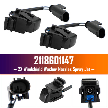 06-10 BMW X5 E70 61667161469 2X Windshield Washer Nozzles Spray Jet