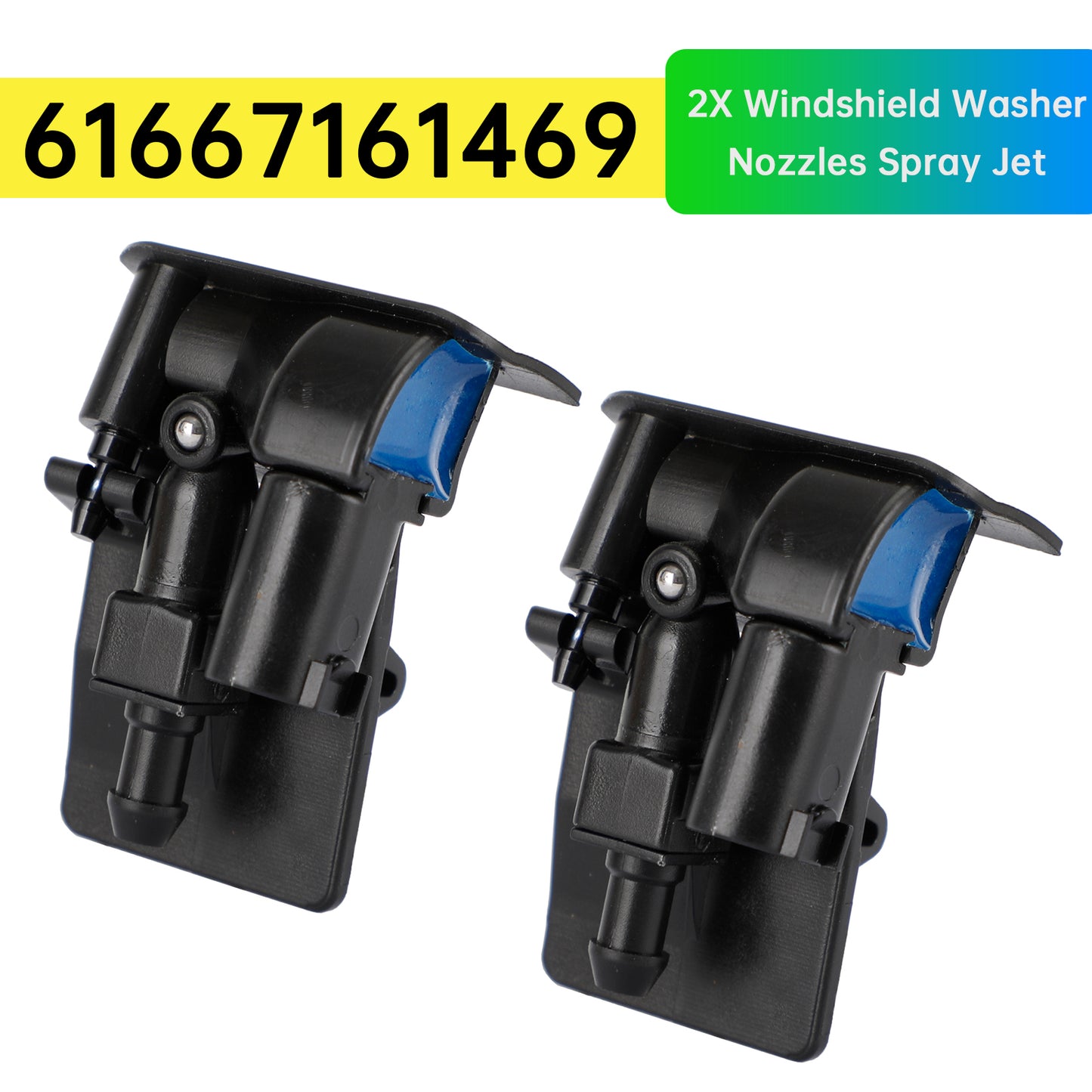 BMW X6 E71 E72 61667183343 2X Windshield Washer Nozzles Spray Jet