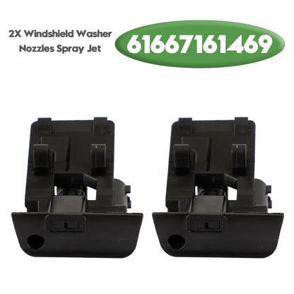 BMW X6 E71 E72 61667183343 2X Windshield Washer Nozzles Spray Jet