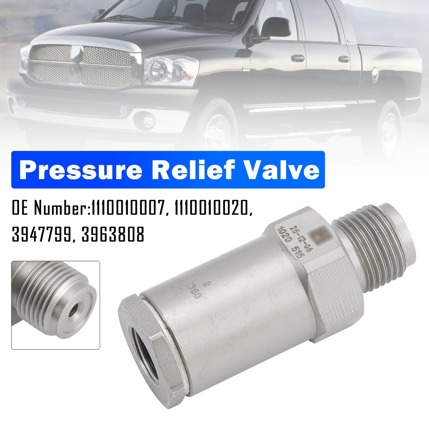 2003-2007 Dodge 2500 3500 Cummins 5.9L 3963808 Pressure Relief Valve