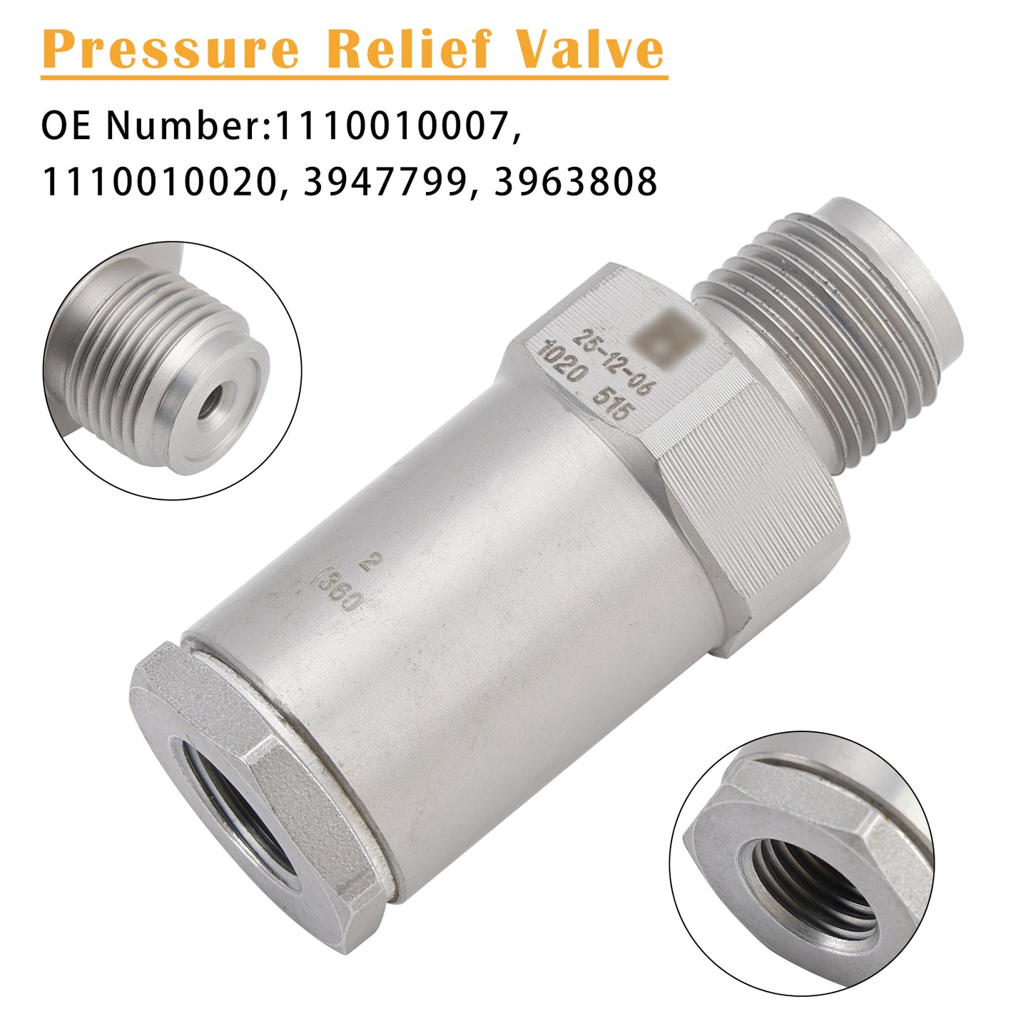 2003-2007 Dodge 2500 3500 Cummins 5.9L 3963808 Pressure Relief Valve