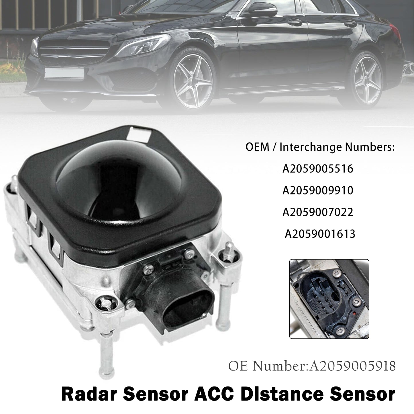 Mercedes C-CLASS W205 GLC W253 A2059005918 Radar Sensor ACC Distance Sensor