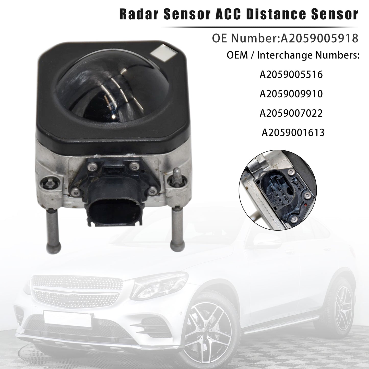 Mercedes C-CLASS W205 GLC W253 A2059005918 Radar Sensor ACC Distance Sensor