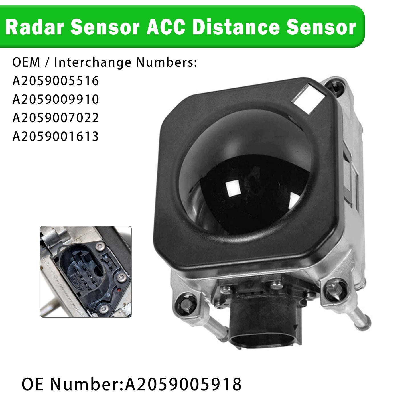Mercedes C-CLASS W205 GLC W253 A2059005918 Radar Sensor ACC Distance Sensor