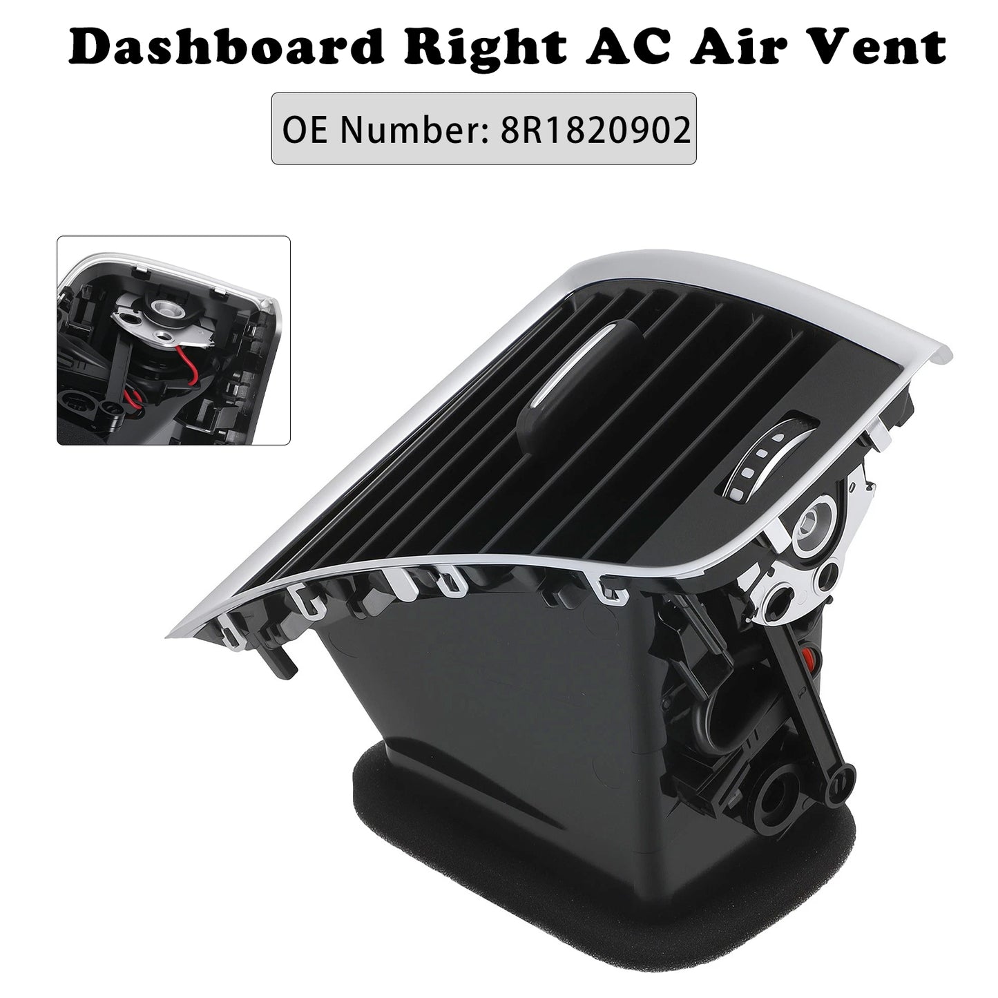 2009-2017 Audi SQ5 3.0L 8R1820902 Front Right Dash A/C Air Vent Assembly