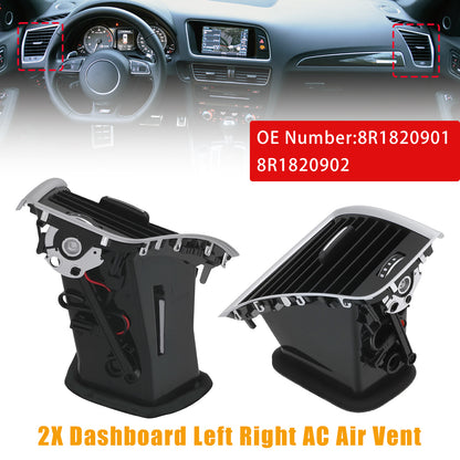 2009-2017 Audi Q5 8RB 2.0 3.0 TDI quattro 8R1820901 2PCS Left + Right Dashboard Air Vent