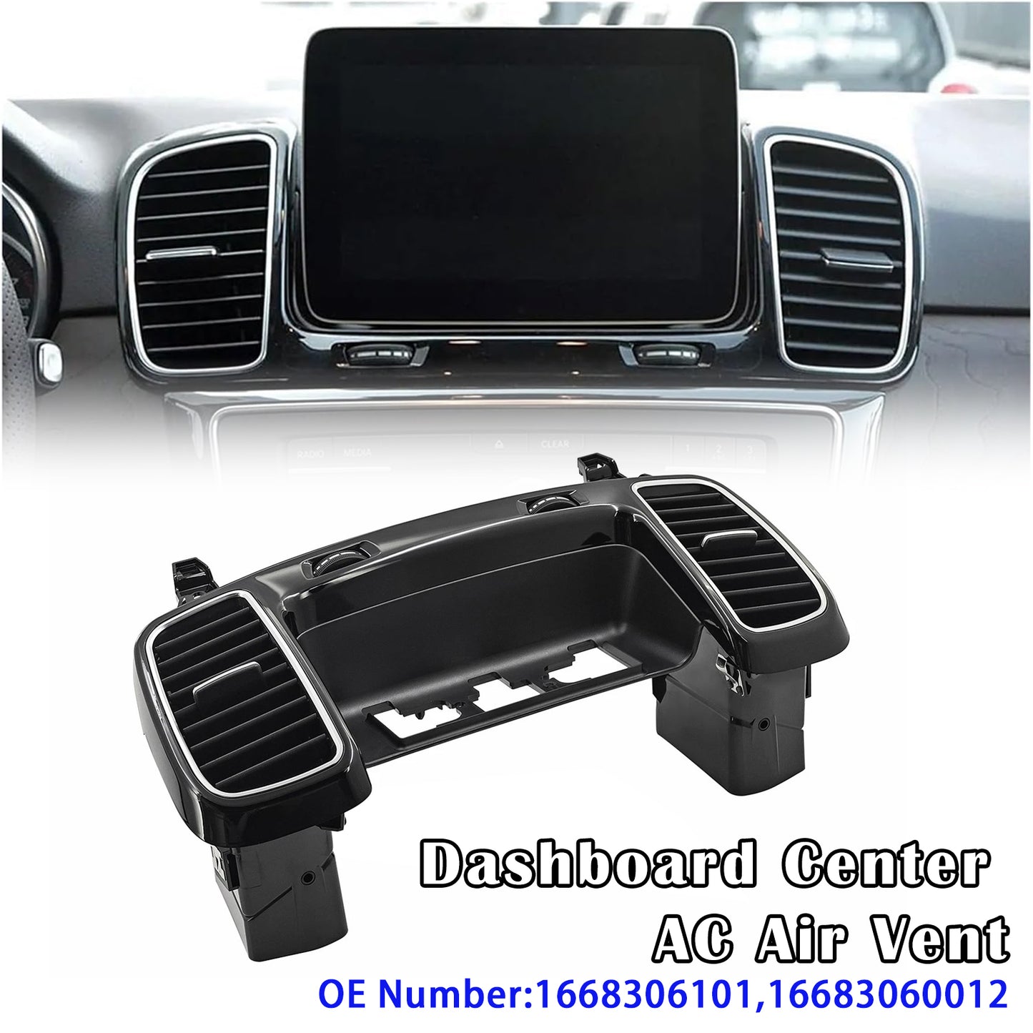 2016-2019 Mercedes W166 W292 Dashboard Center Air Vent Grille Panel