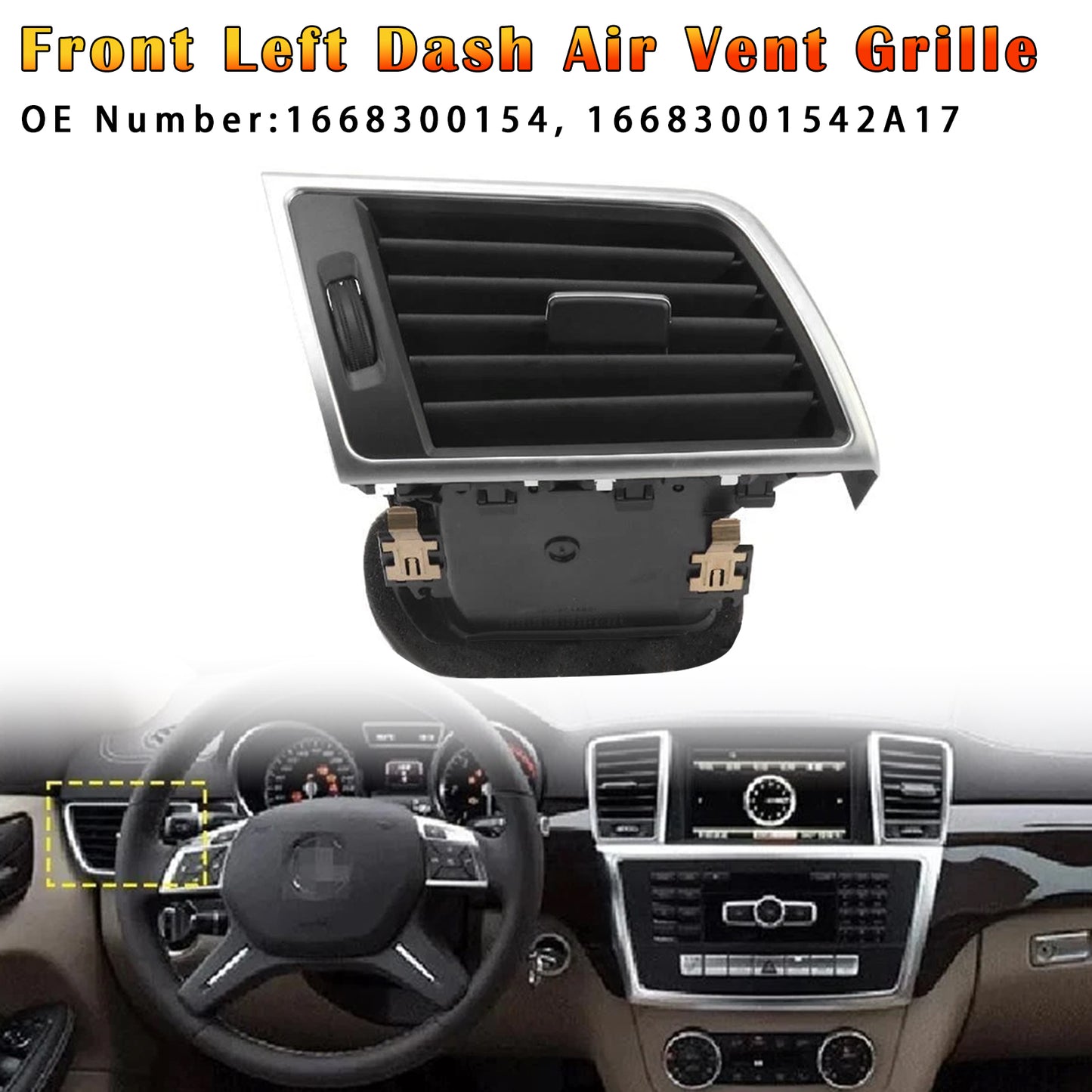 2012-2015 Benz W166 X166 GL450 ML400 Front Left Dash Air Vent Grille
