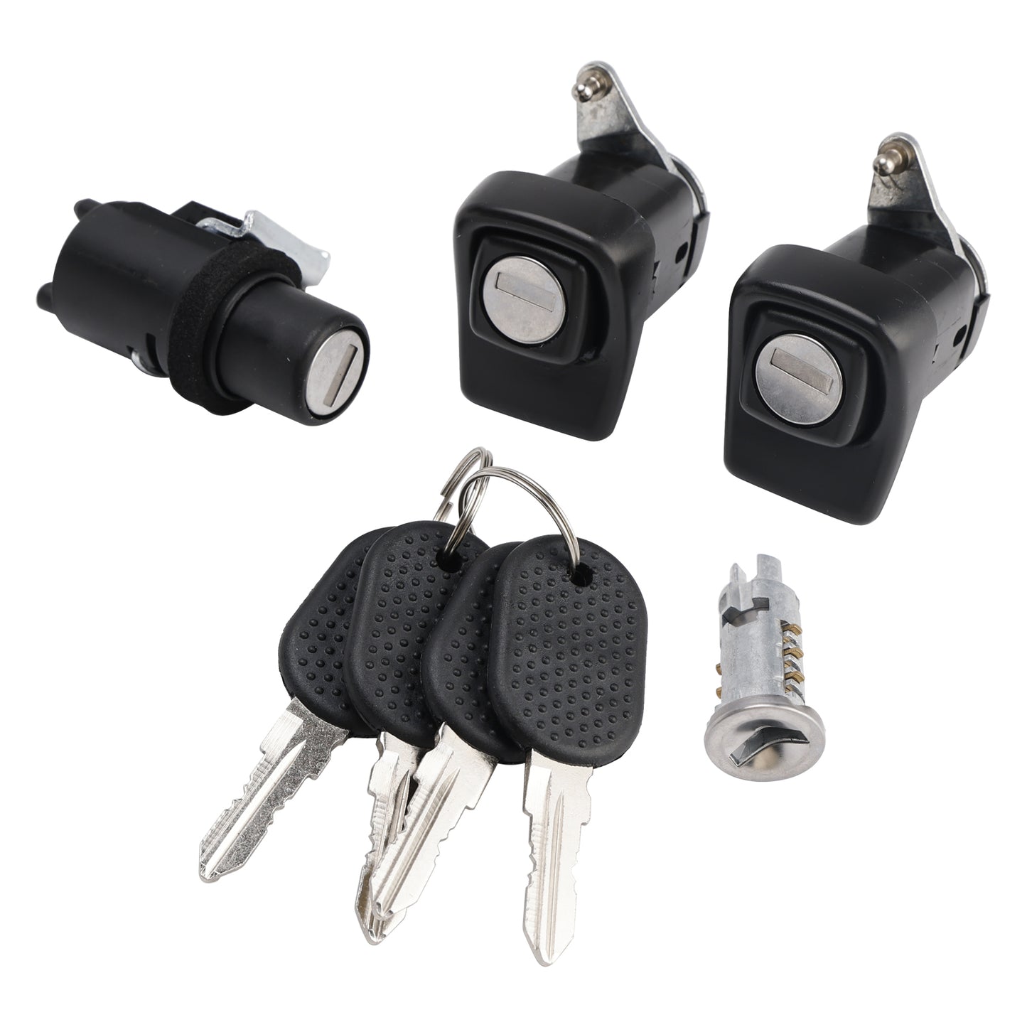 1998-2003 Fiat Panda 141 7654911 Right and Left Door Lock Kit + Bonnet + Cylinder + 4 Keys