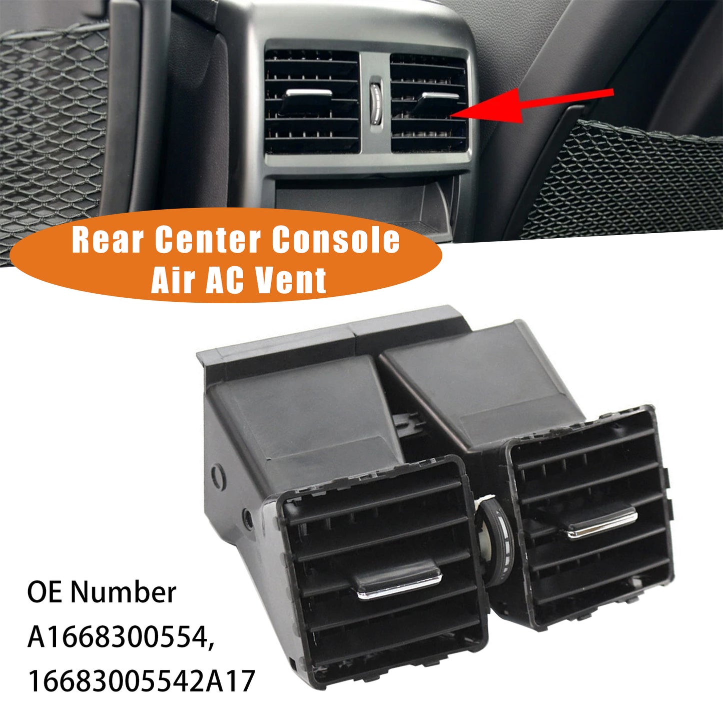 2012-2019 Mercedes Benz W166 X166 W292 ML GL GLE A1668300554 Rear Center Console Air AC Vent