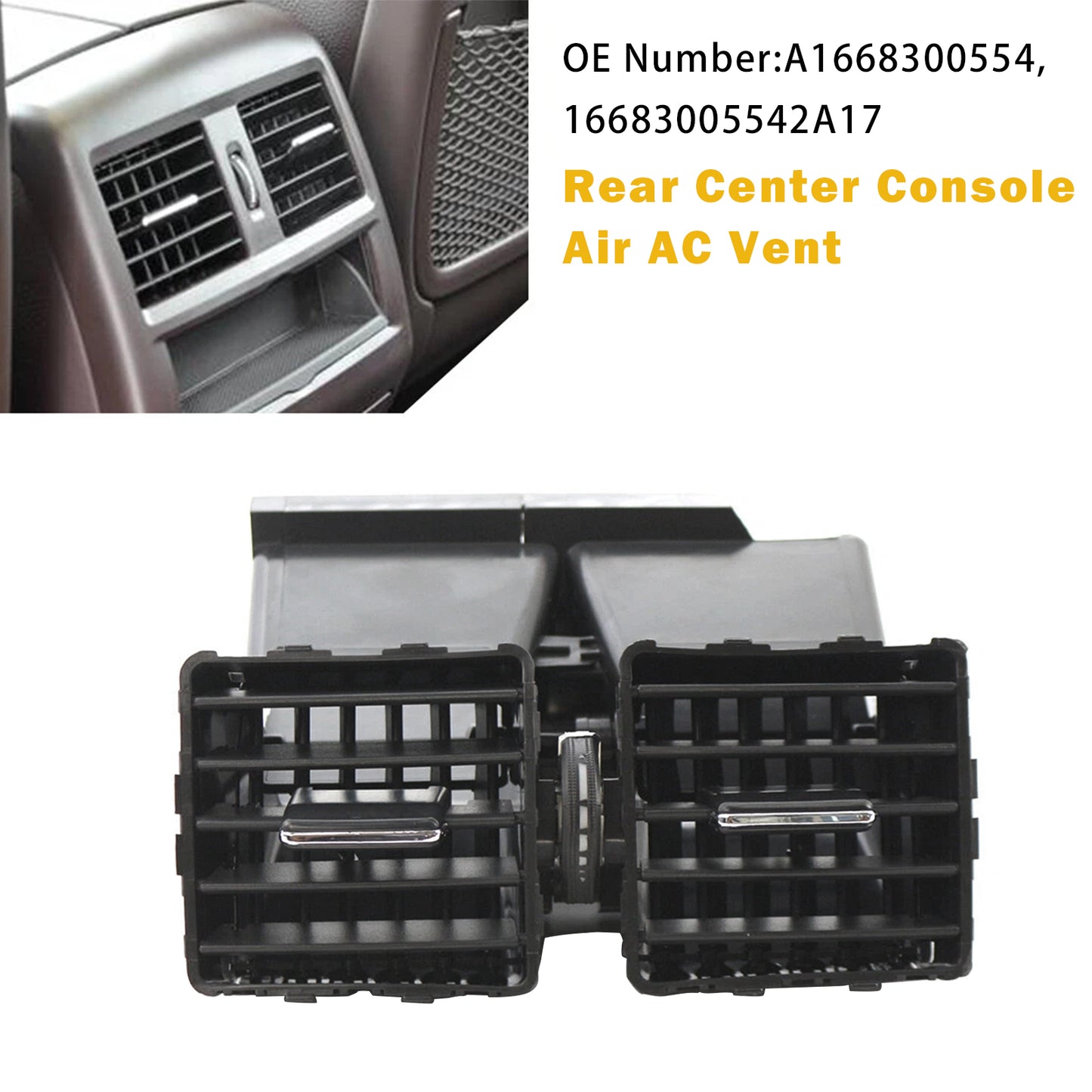 2012-2019 Mercedes Benz W166 X166 W292 ML GL GLE A1668300554 Rear Center Console Air AC Vent