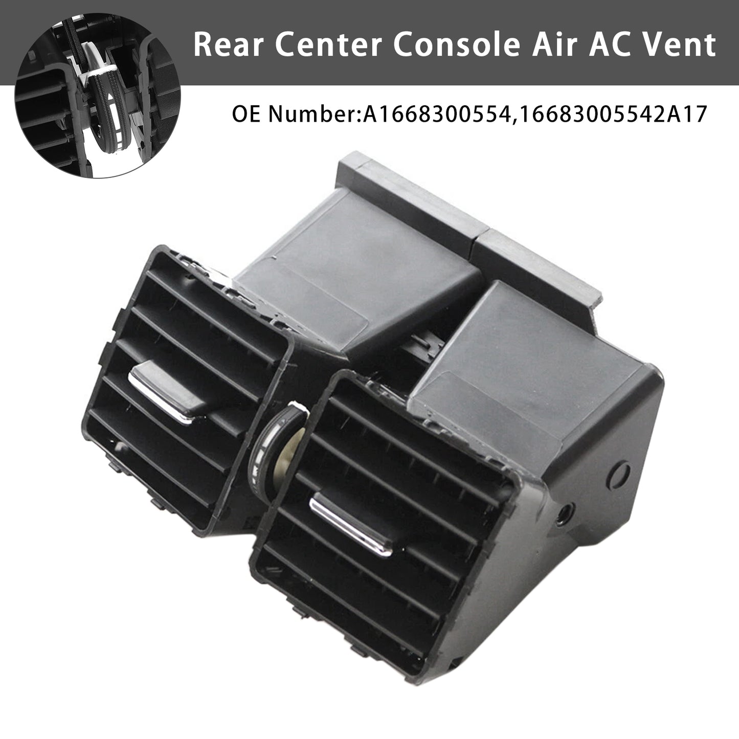 2012-2019 Mercedes Benz W166 X166 W292 ML GL GLE A1668300554 Rear Center Console Air AC Vent