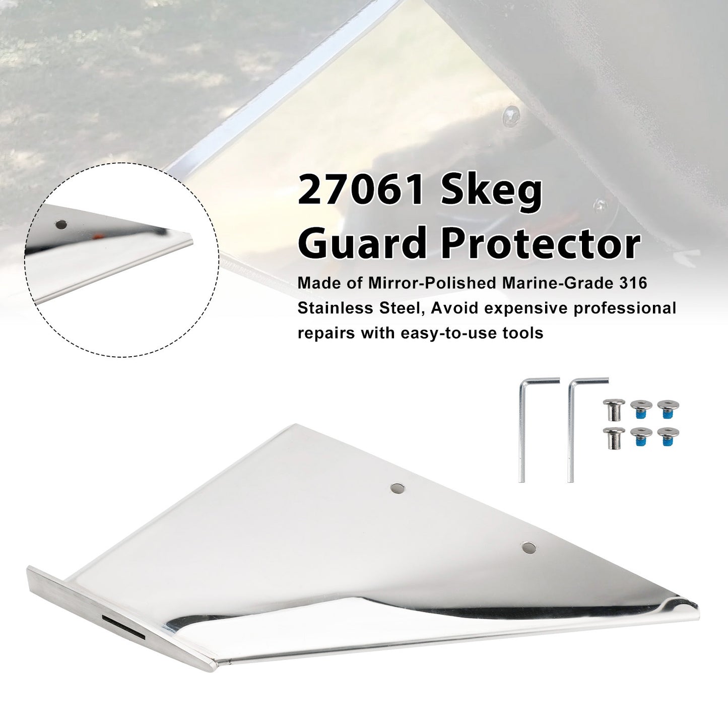 Mercury 75HP 90HP 115HP 175HP Mariner 135 150 175 200HP 27061 Skeg Guard