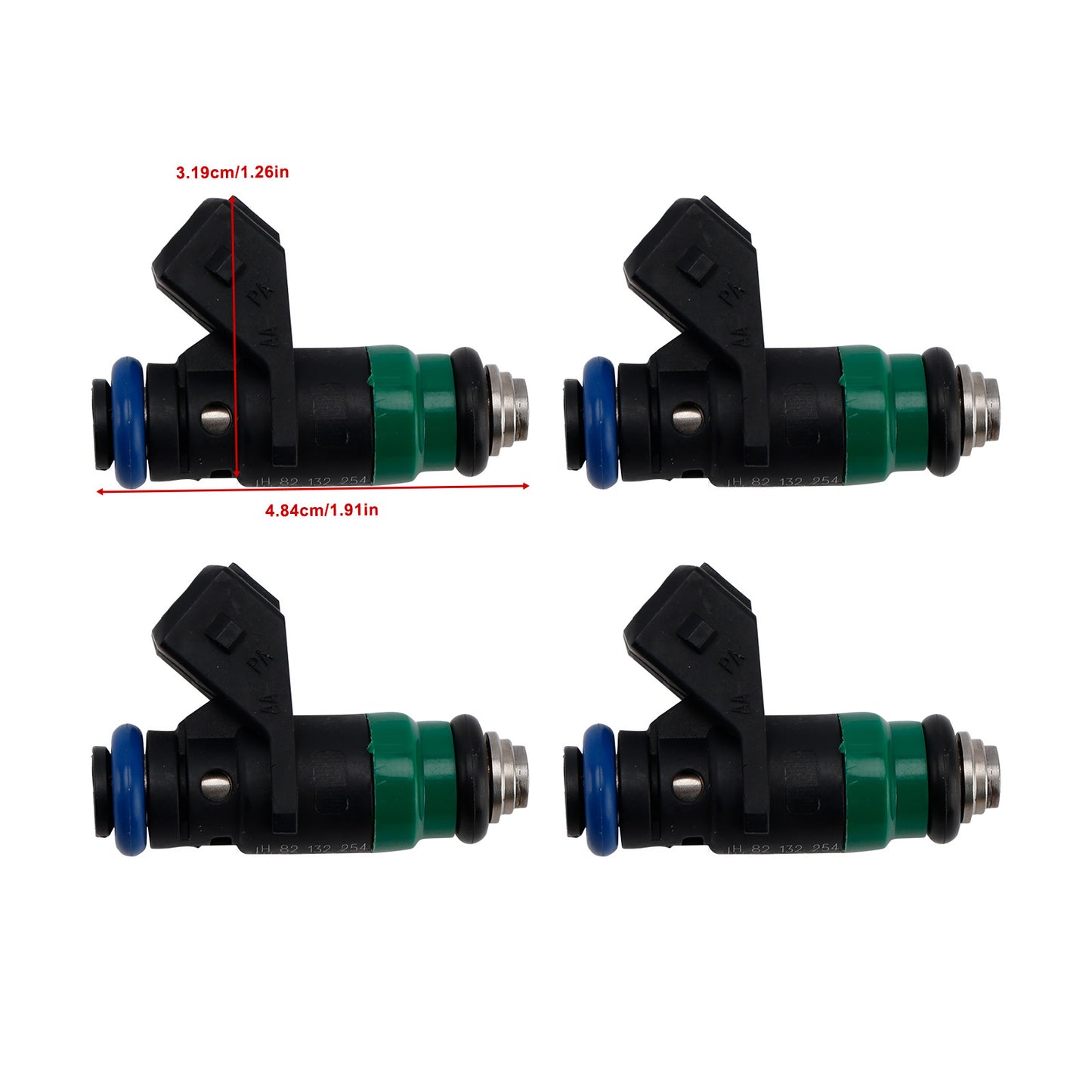 Dacia Renault Clio II 1.4 16V 1.6 16V H82132254 4Pcs Fuel Injector