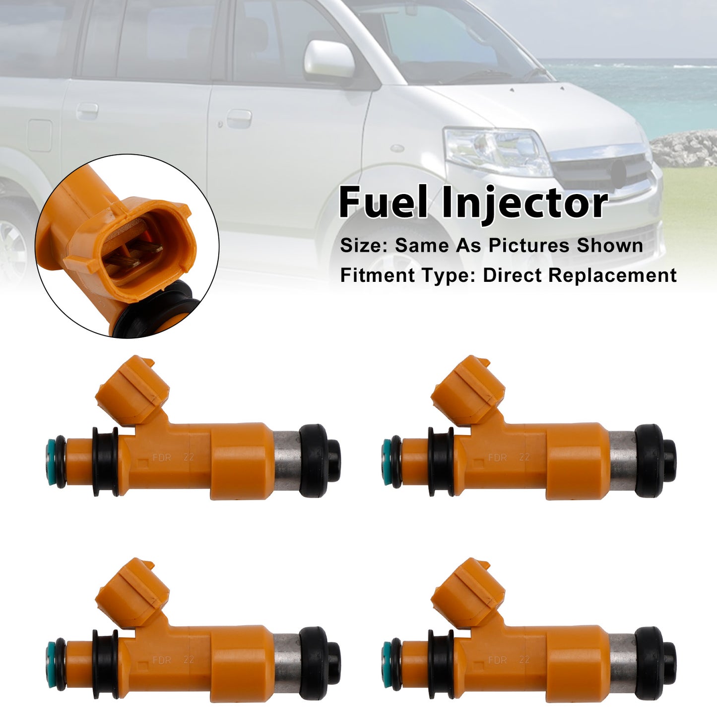4Pcs Fuel Injector For Suzuki APV Suzuki Futura 1500cc SL415 Euro II 15710-61J00
