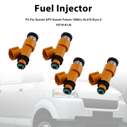 4Pcs Fuel Injector For Suzuki APV Suzuki Futura 1500cc SL415 Euro II 15710-61J00