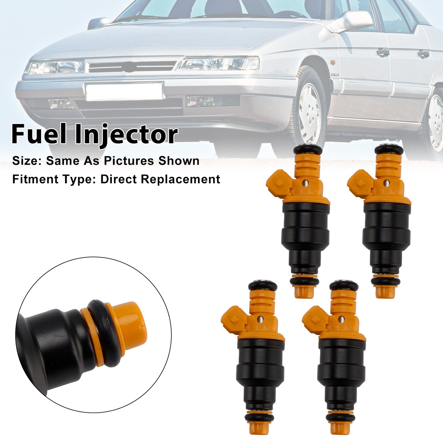 05/1989-06/1994 Citroën XM I Hatchback (Y3) 0280150762 4Pcs Fuel Injector