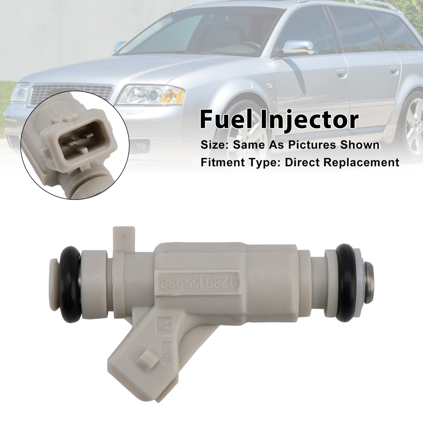 2001 Audi S8 Base Sedan 0280155988 1Pcs Fuel Injector