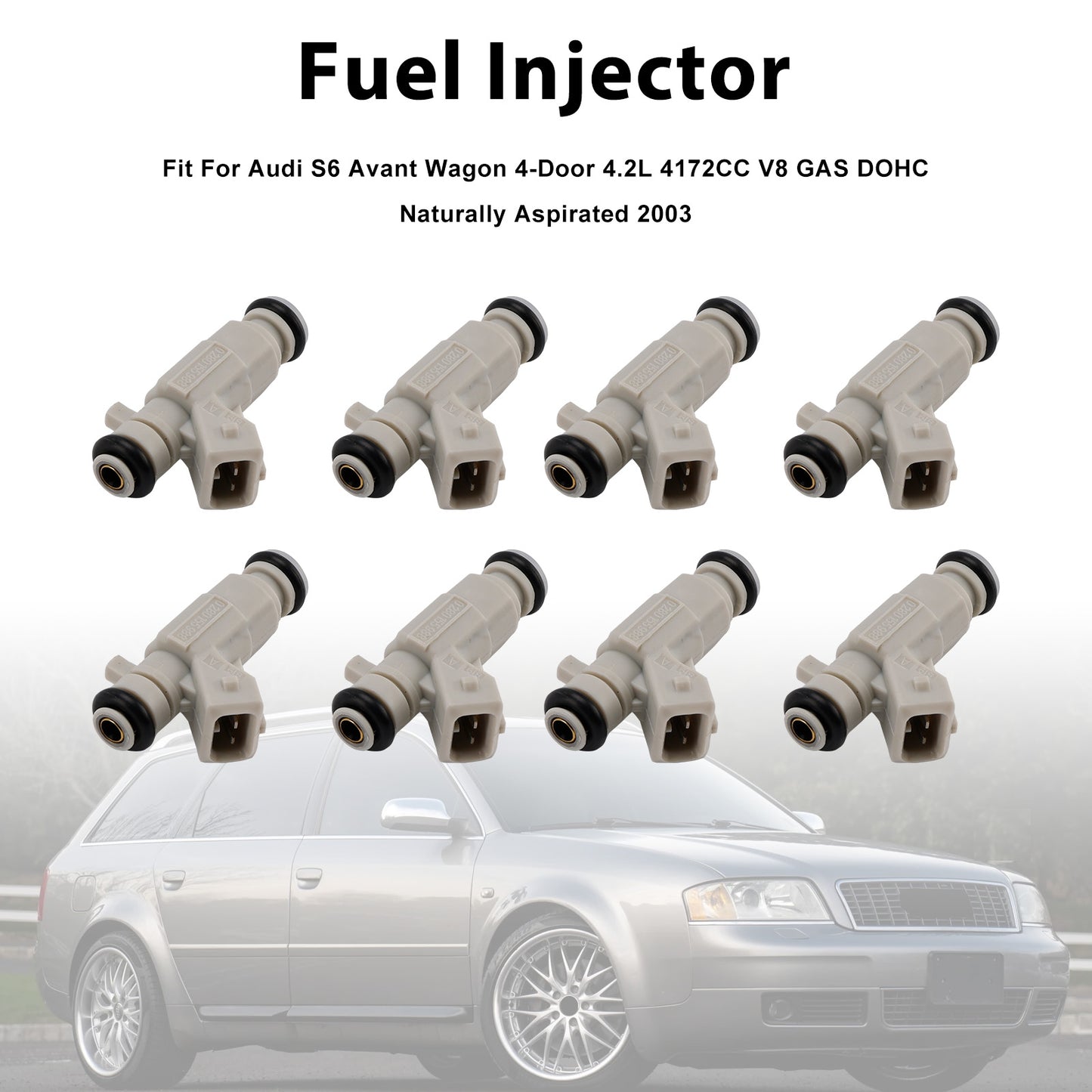 2003 Audi S6 Avant Wagon0280155988 8Pcs Fuel Injector