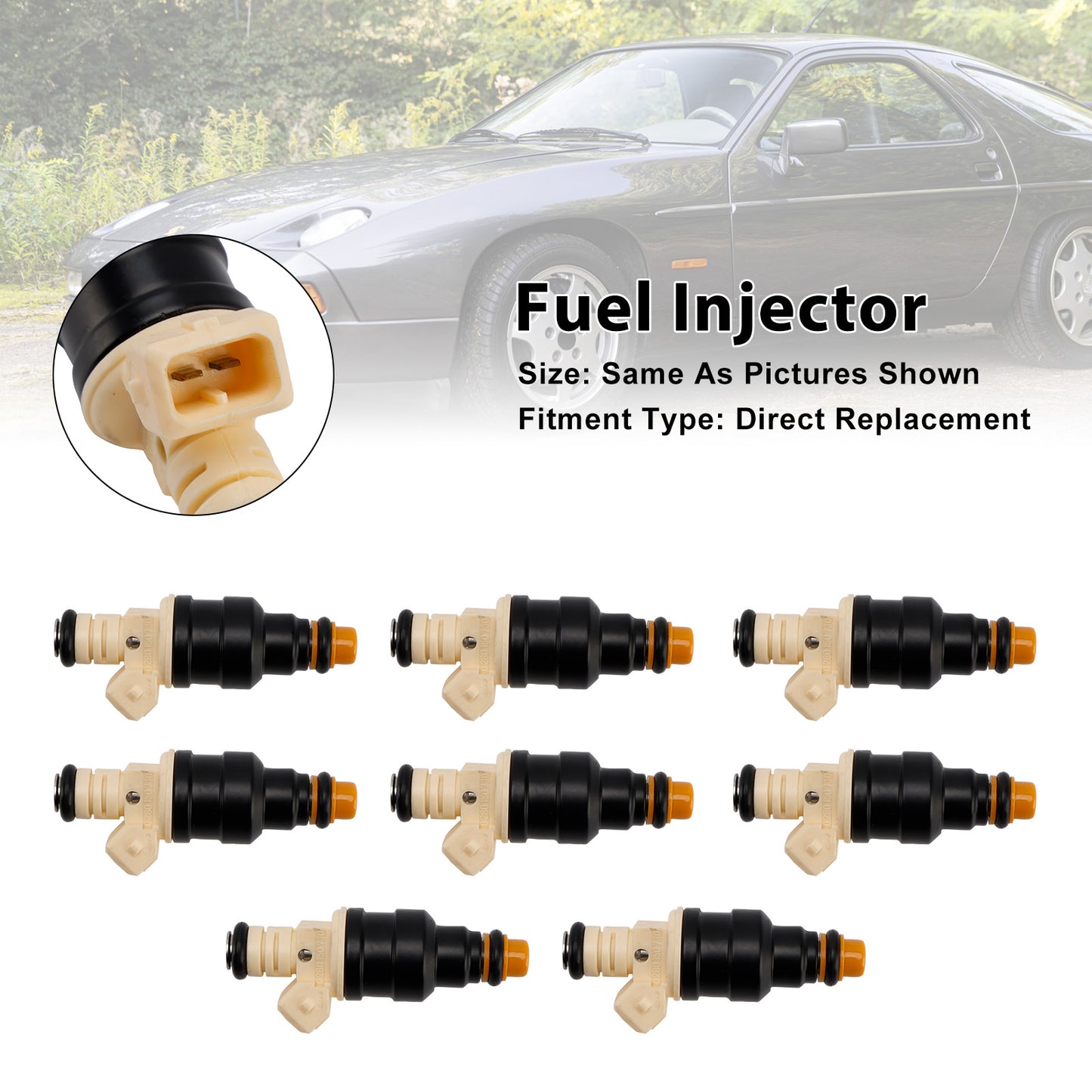 Porsche 928 5.0L 5.4L V8 87-95 0280150730 92860611902 8Pcs Fuel Injector