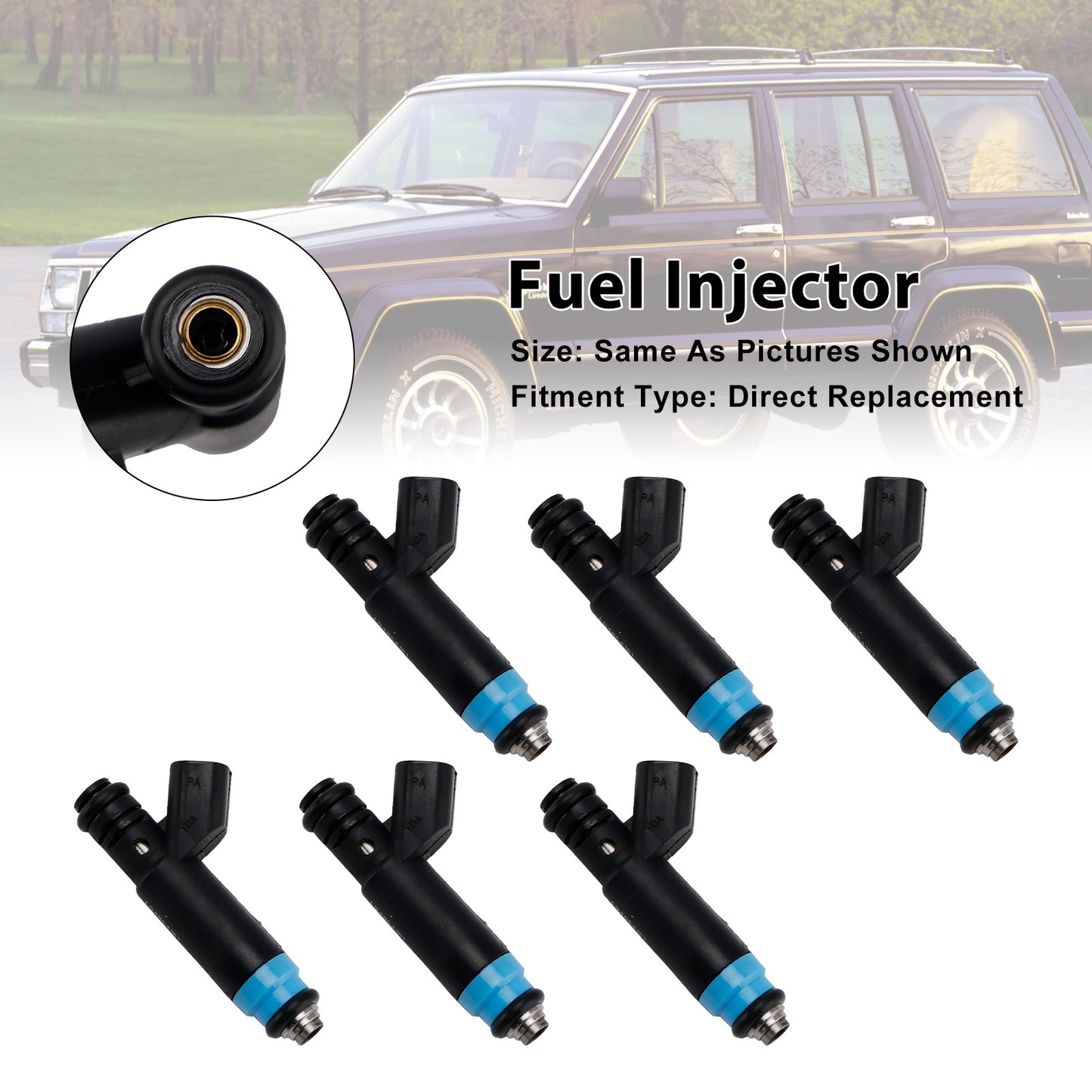 2000-2001 Dodge RAM 150002801557846Pcs Fuel Injector Jeep 4.0L I6
