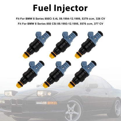 1990 BMW 8 Series 850i,Ci 0280150715 6Pcs Fuel Injector