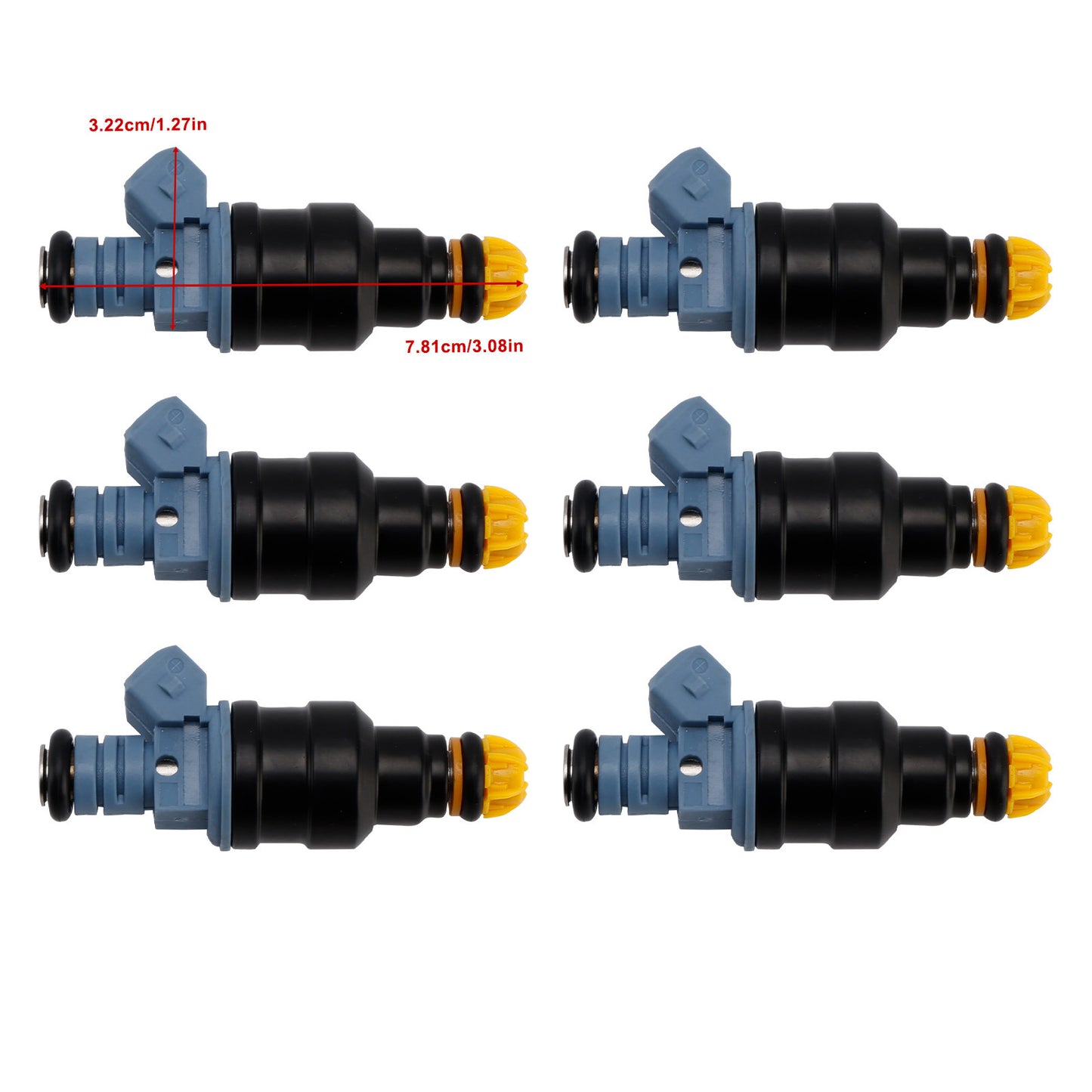 1990 BMW 8 Series 850i,Ci 0280150715 6Pcs Fuel Injector