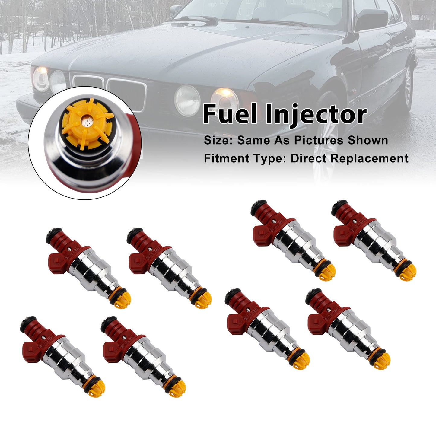1994 BMW 540i 0280150778 8Pcs Fuel Injector