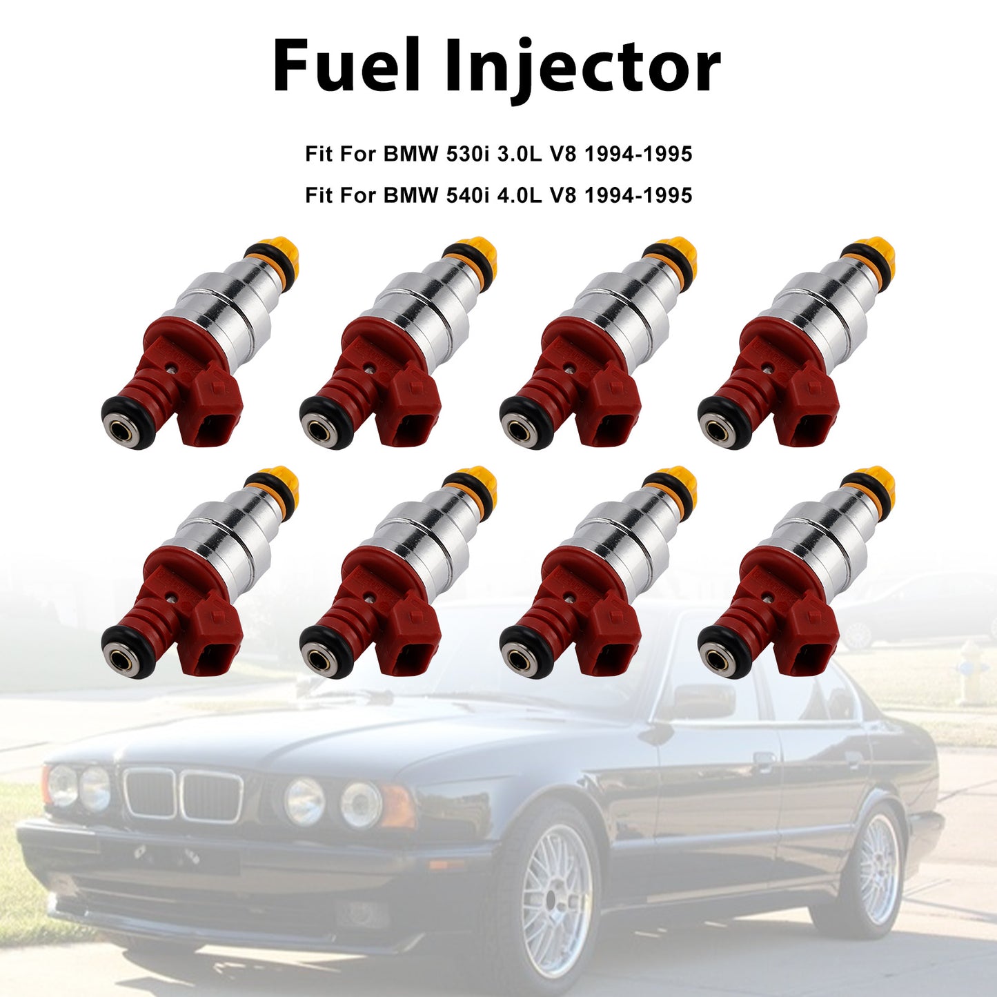 1994 BMW 540i 0280150778 8Pcs Fuel Injector