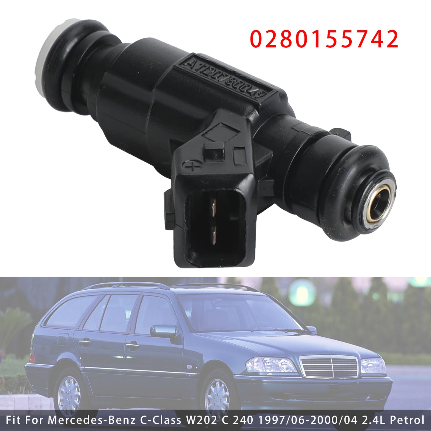 Mercedes E320 ML320 C280 CLK320 2.8 3.2 V6 0280155742 1Pcs Fuel Injector
