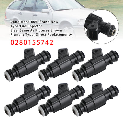 1997 Mercedes-Benz C-Class W202 C 240 0280155742 6Pcs Fuel Injector