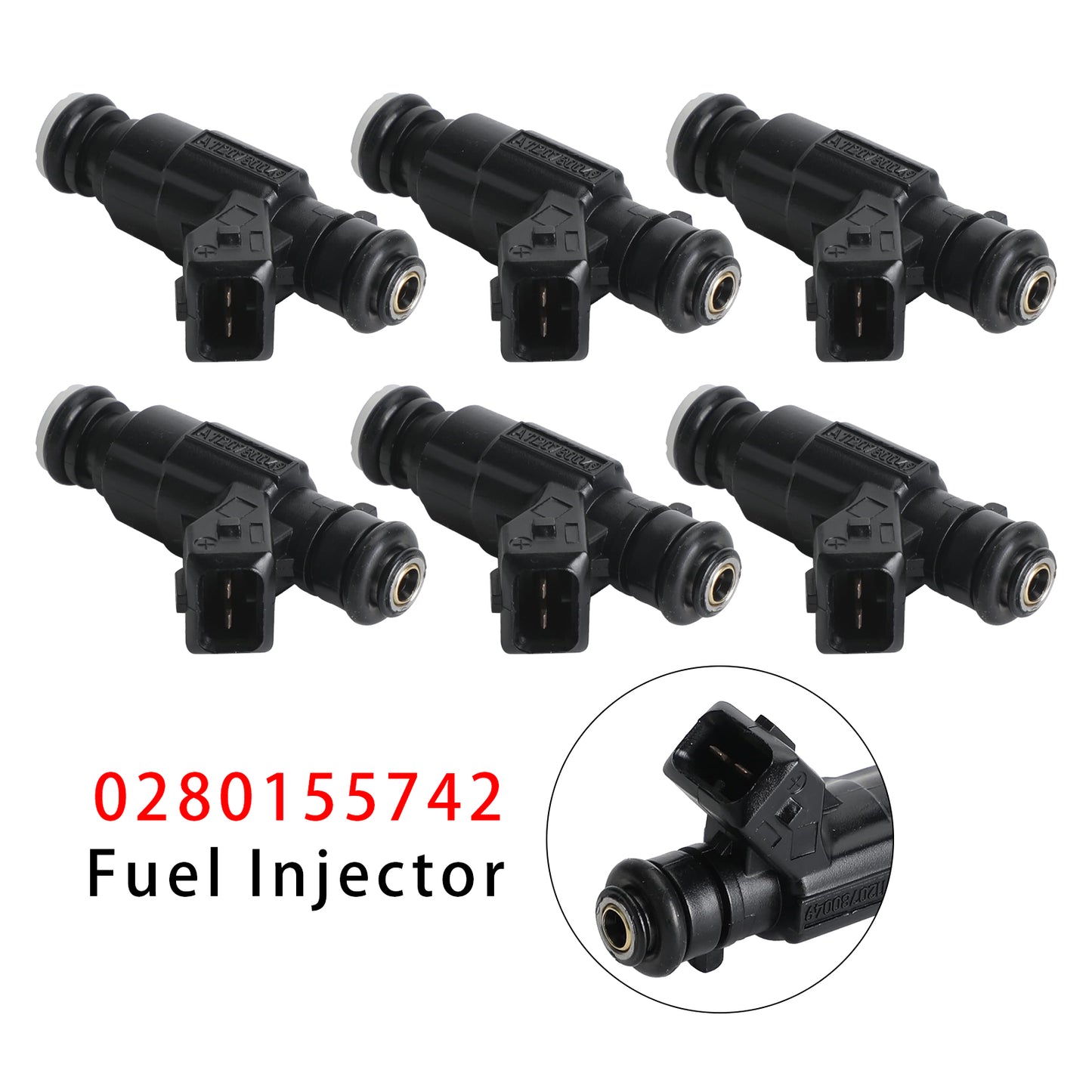 1997 Mercedes-Benz C-Class W202 C 240 0280155742 6Pcs Fuel Injector