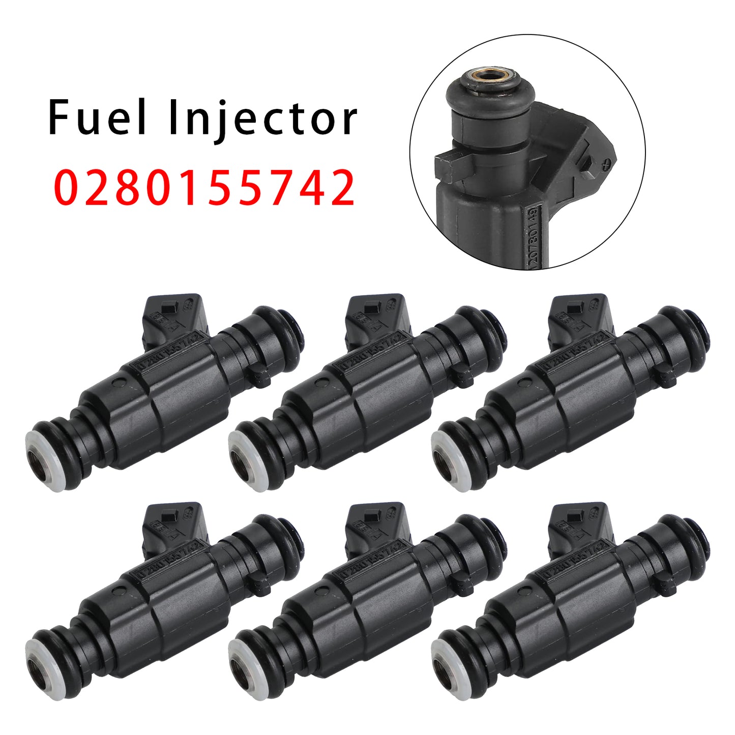 1997 Mercedes-Benz C-Class W202 C 240 0280155742 6Pcs Fuel Injector
