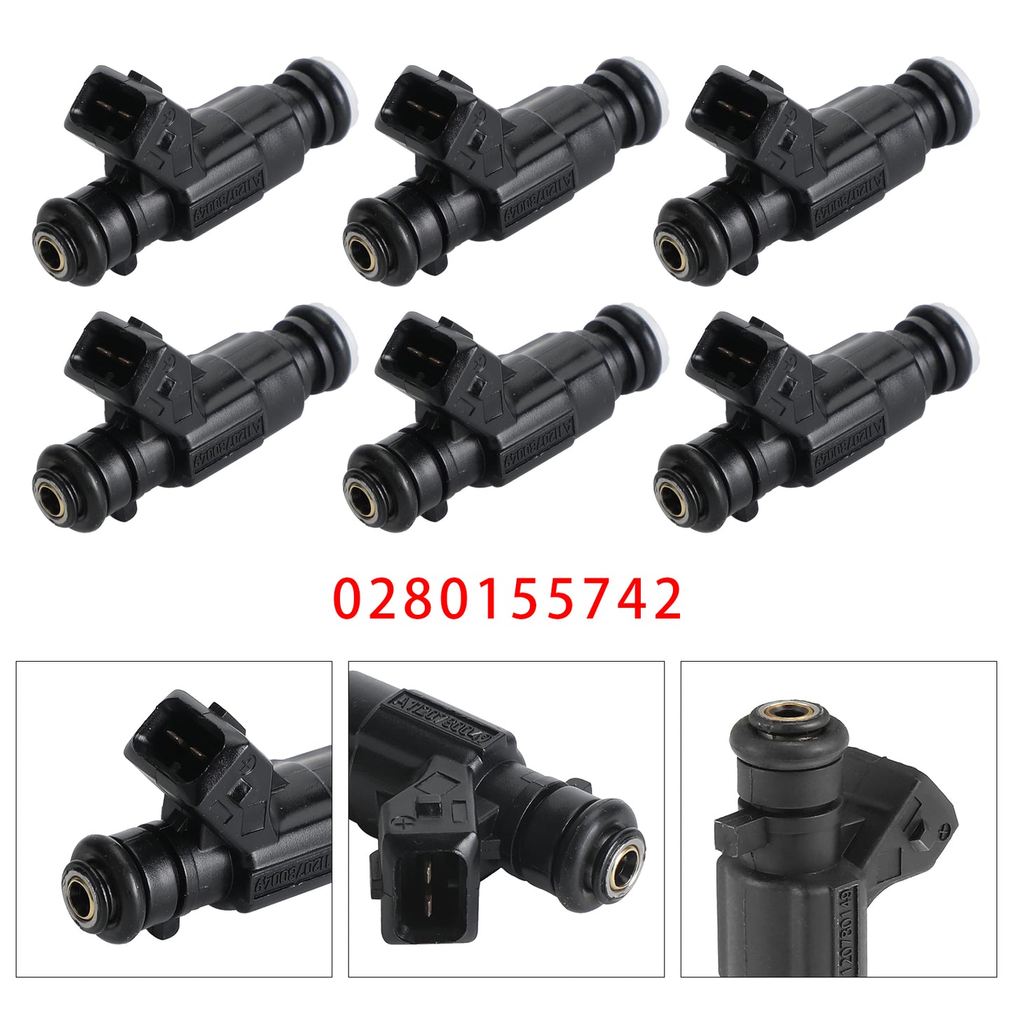 1997 Mercedes-Benz C-Class W202 C 240 0280155742 6Pcs Fuel Injector