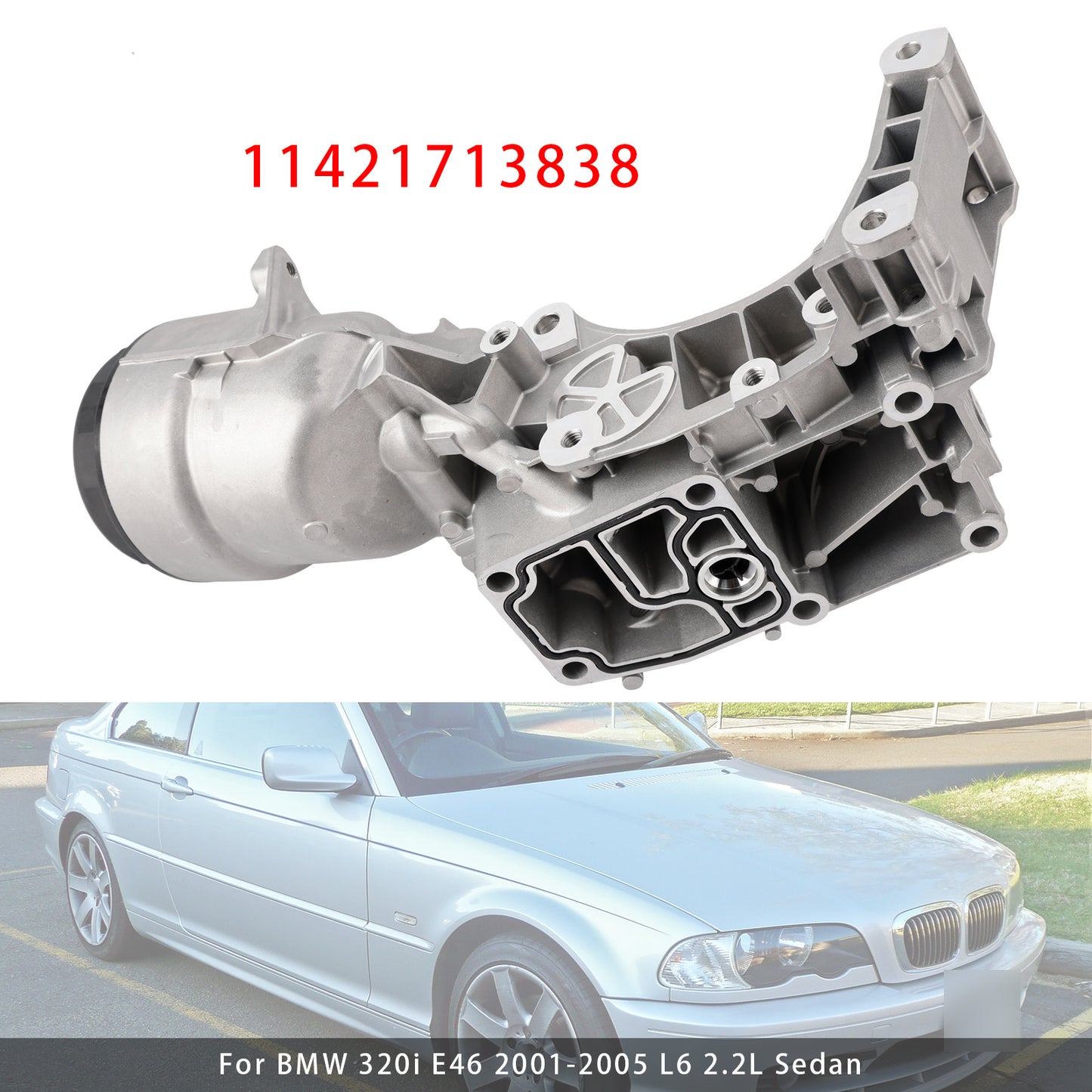 BMW E85 E46 E39 320i 330i X5 525i 528i 530i X3 11421713838 Engine Oil Cooler  Filter Housing