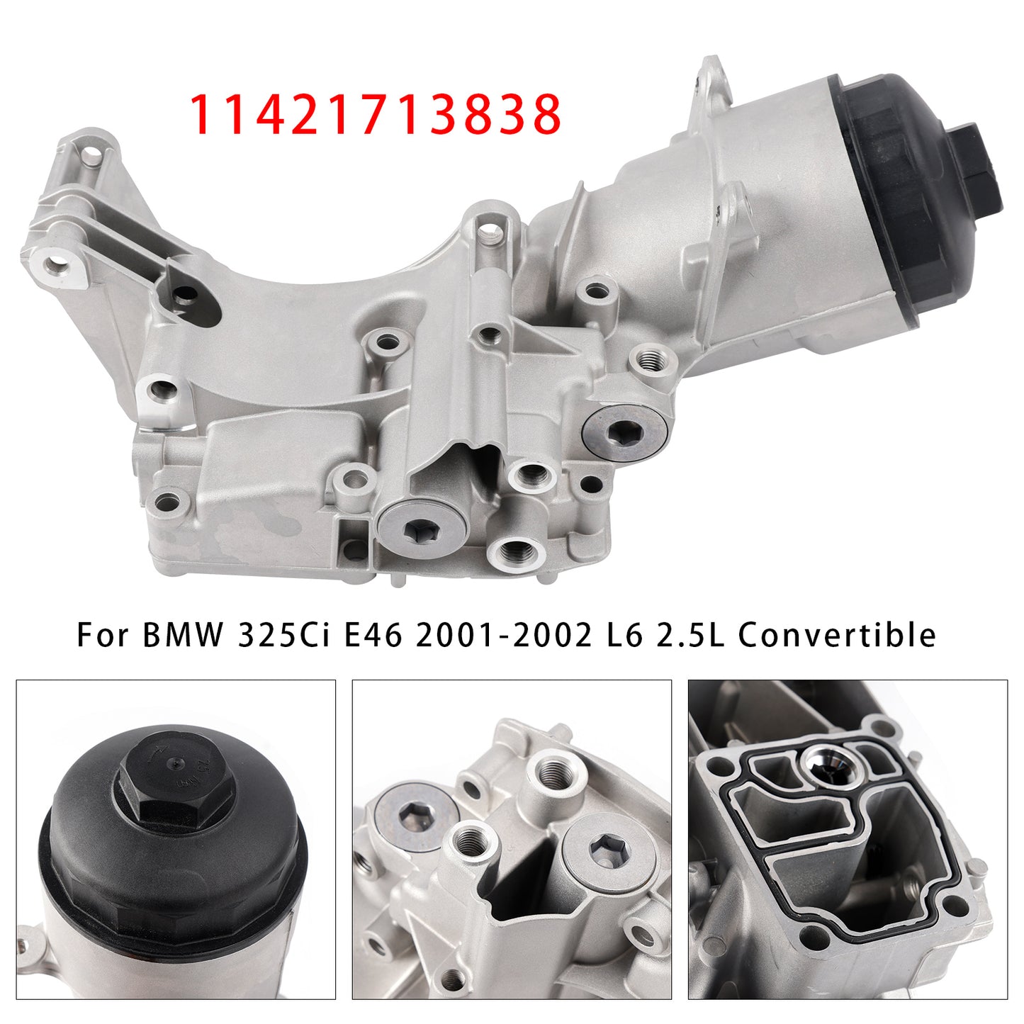 BMW E85 E46 E39 320i 330i X5 525i 528i 530i X3 11421713838 Engine Oil Cooler  Filter Housing