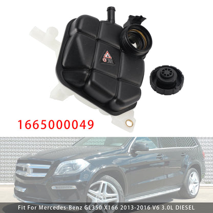 Mercedes-Benz X166 W166 1665000049 Coolant Expansion Tank + Cap + Sensor