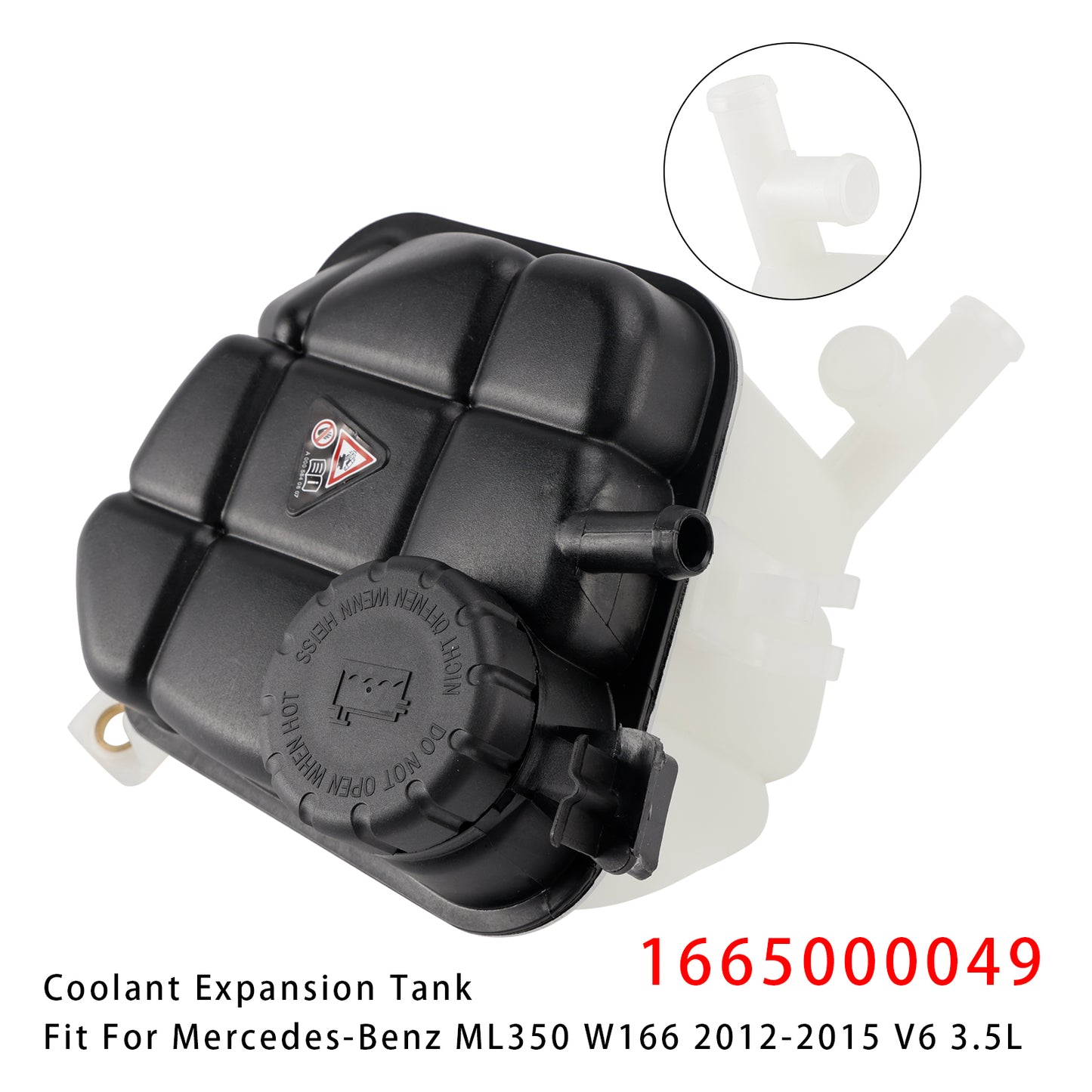 Mercedes-Benz X166 W166 1665000049 Coolant Expansion Tank + Cap + Sensor