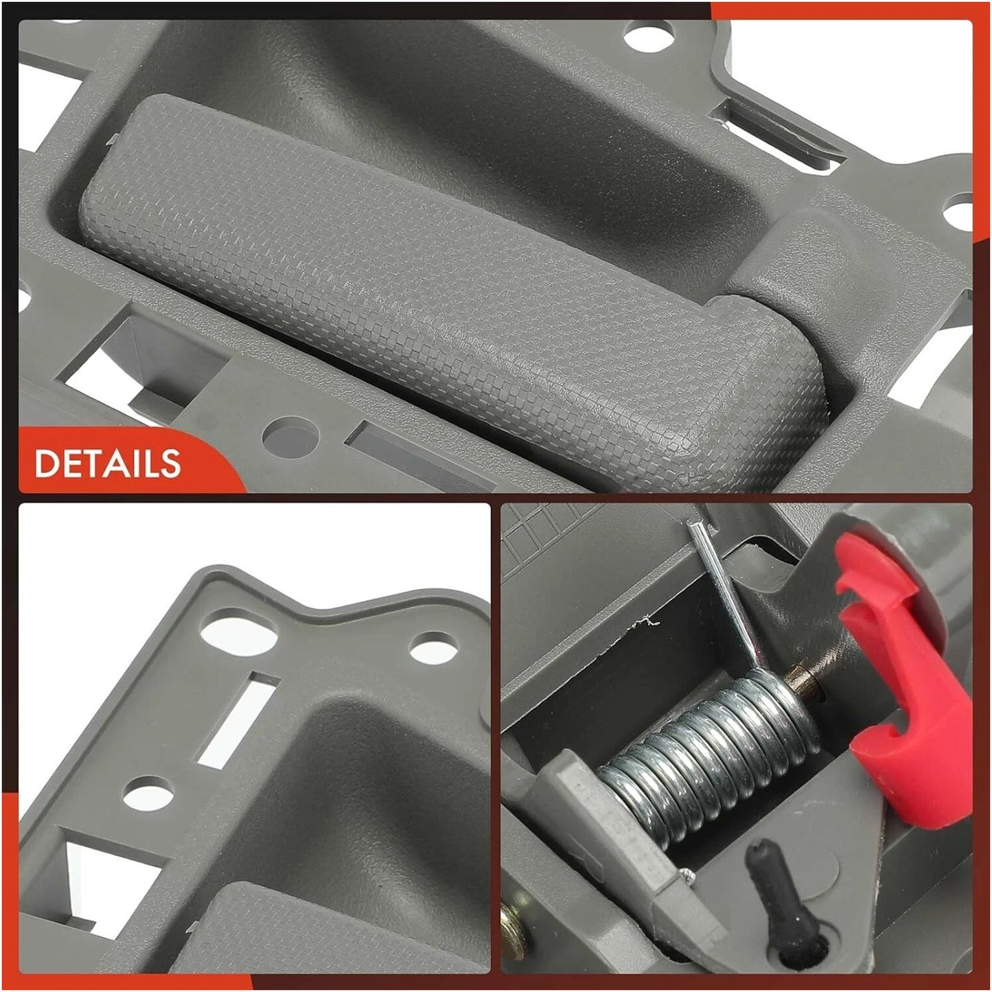 4pcs Front Rear LH&RH Inside Inner Door Handle Gray 2005-2011 Jeep Grand Cherokee