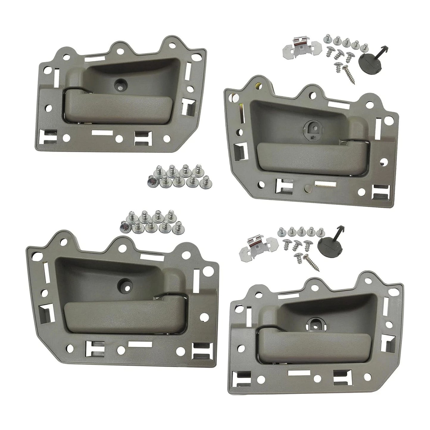 4pcs Front Rear LH&RH Inside Inner Door Handle Gray 2005-2011 Jeep Grand Cherokee