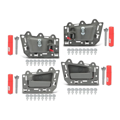 4pcs Front Rear LH&RH Inside Inner Door Handle Gray 2005-2011 Jeep Grand Cherokee