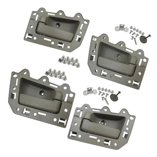 4pcs Front Rear LH&RH Inside Inner Door Handle Gray 2005-2011 Jeep Grand Cherokee