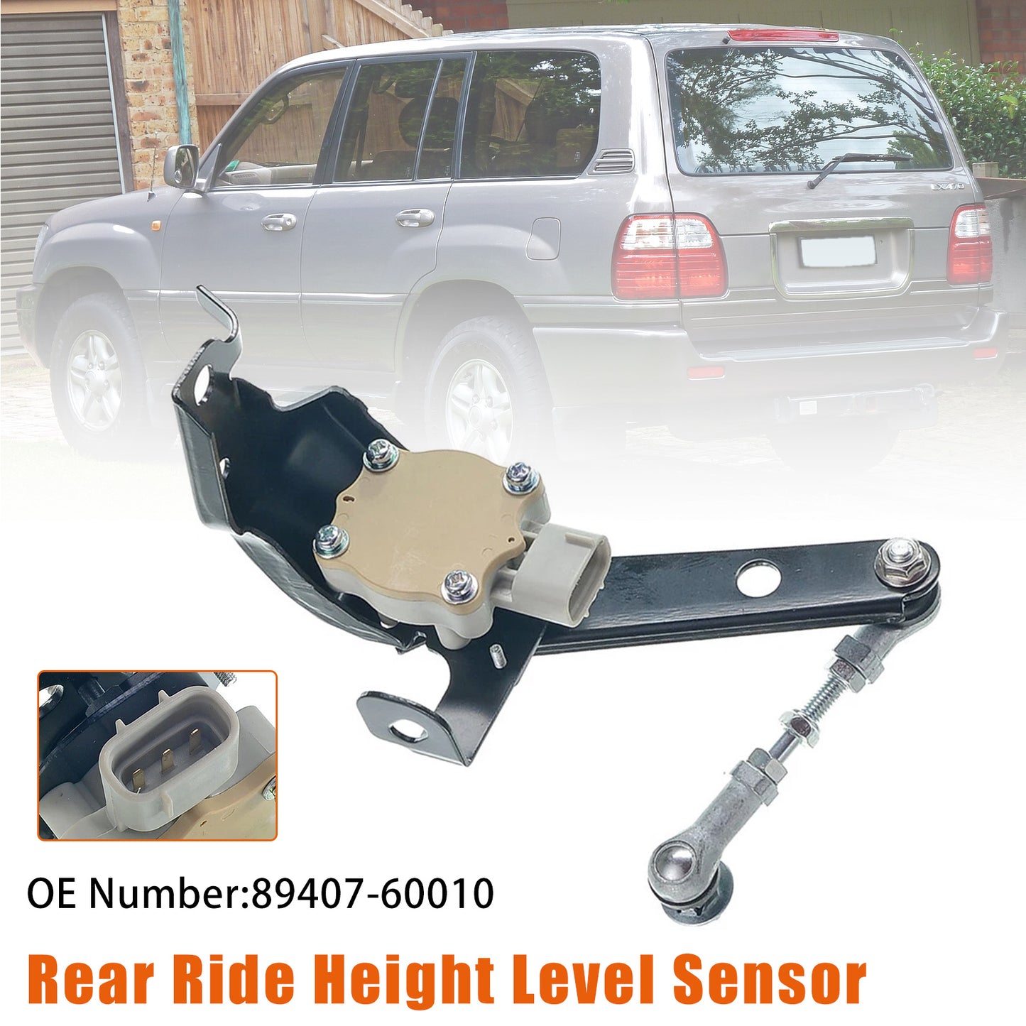 2003-2007 Toyota Land Cruiser J100 V8 4.7L Sport Utility 89407-60010 Ride Height Level Sensor Rear Side