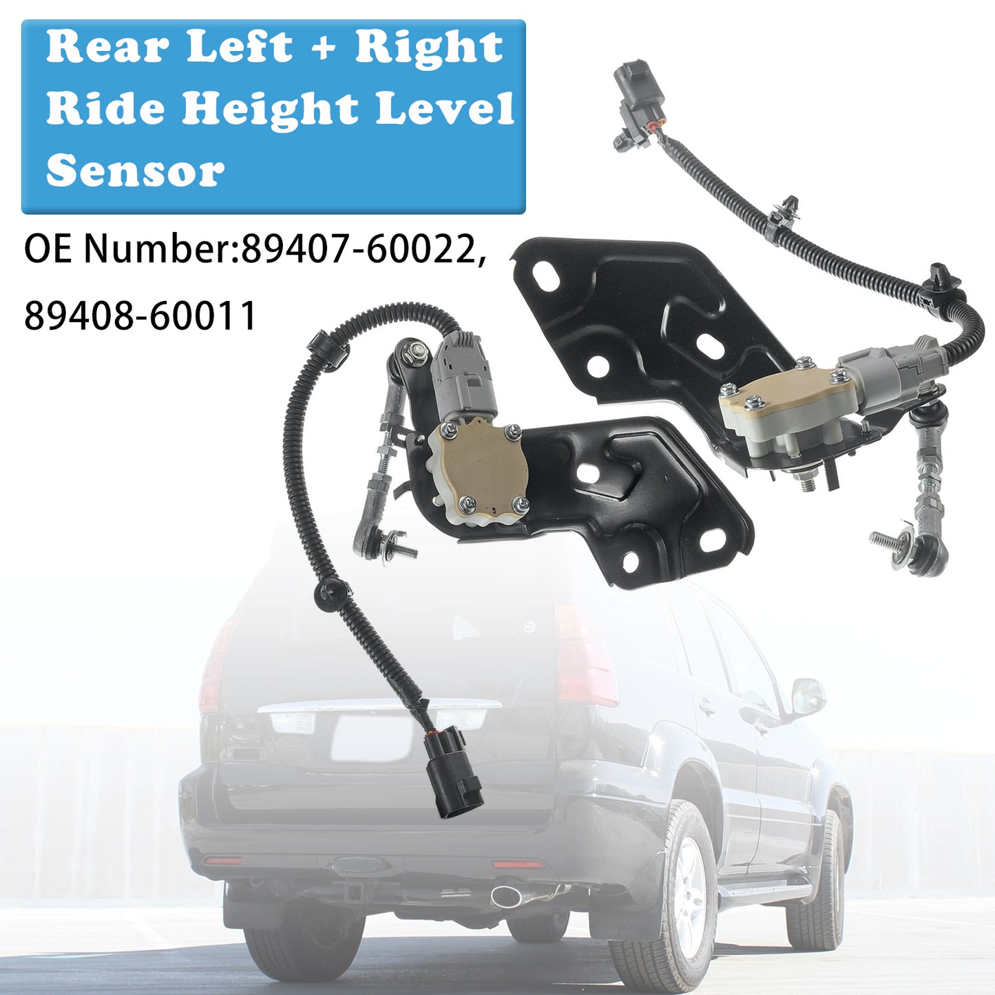2003-2009 Toyota 4Runner Lexus GX470 4.7L 2PCS Ride Height Level Sensor Rear
