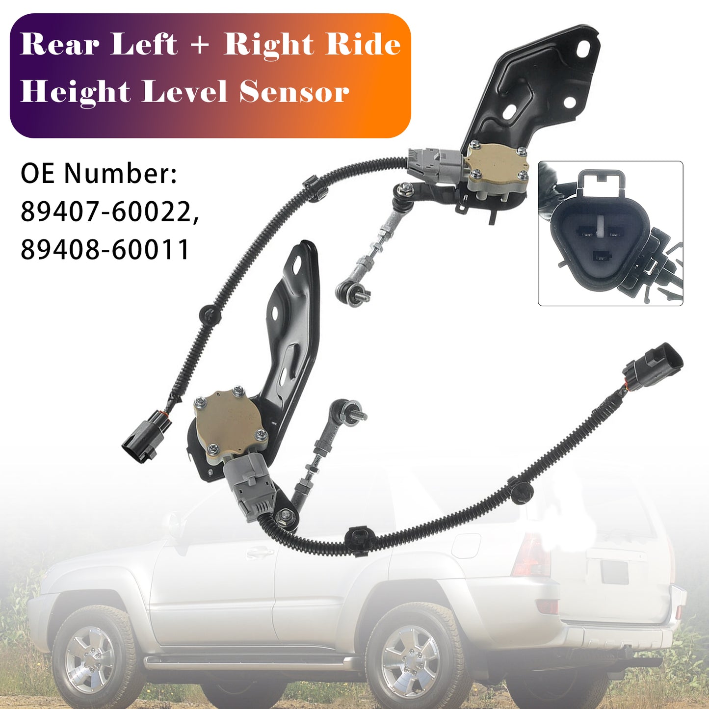 2003-2009 Toyota 4Runner Lexus GX470 4.7L 2PCS Ride Height Level Sensor Rear